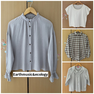 เสื้อผู้หญิงแบรนด์ Earthmusiv&amp;ecology แท้💯% มือ 2 รายละเอียดเพิ่มเติมด้านล่างค่ะ