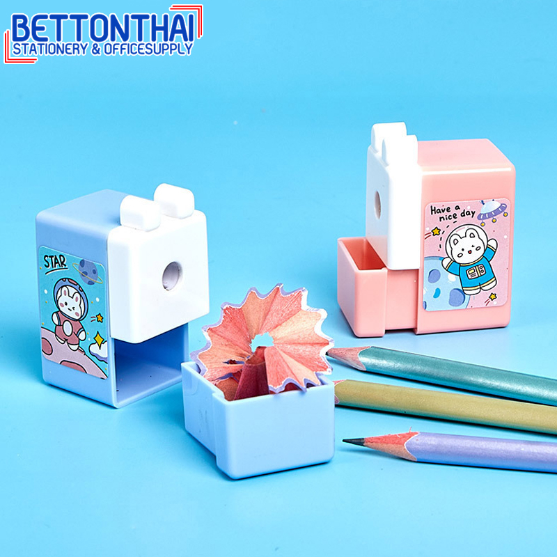 bt-1907-pencil-sharpener-กบเหลาดินสอนักบิน-พลาสติกขนาดพกพา-กบเหลาดินสอการ์ตูนน่ารัก-เครื่องเขียน-โรงเรียน