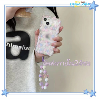 🎈จัดส่งภายใน24ชม🎈เคส for iPhone 11 14 Pro Max Case for iPhone 12 13 ป้องกันการตก การป้องกัน พร้อม ดอกไม้ โปร่งแสง