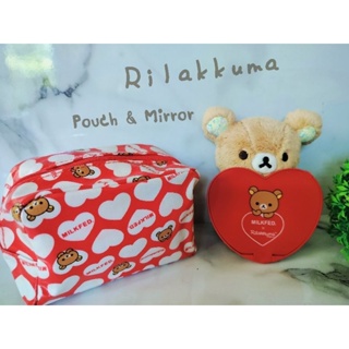 Rilakkuma Pouch& Mirror กระเป๋าและกระจกพกพาริลัคคุมะ พร้อมส่ง!!