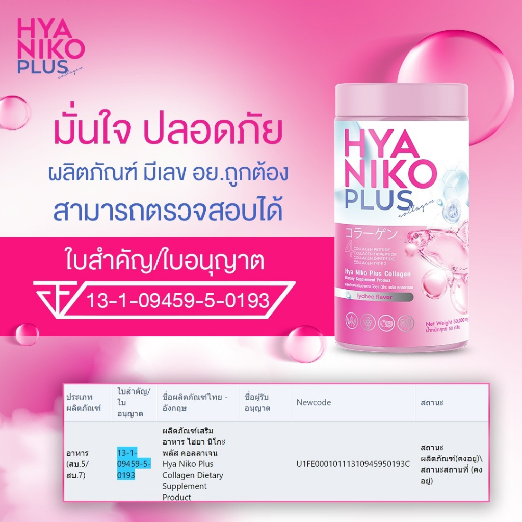 1แถม2-นิโกะ-กลูต้า-niko-gluta-hya-ผิวเนียน-กระจ่างใส-กลูต้าเข้มข้นแอล-กลูตาไธโอน-คอลลาเจนไดเปปไทด์-บำรุงผิว-ผิวขาว