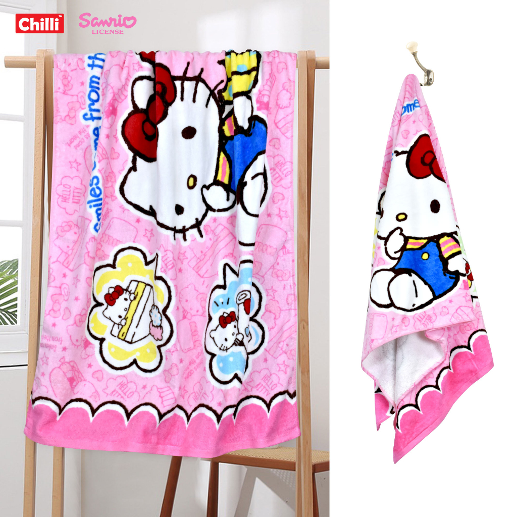 ของแท้-100-sanrio-ผ้าขนหนูลิขสิทธิ์-kitty-kt-7056-ขนาด-24x48-นิ้ว