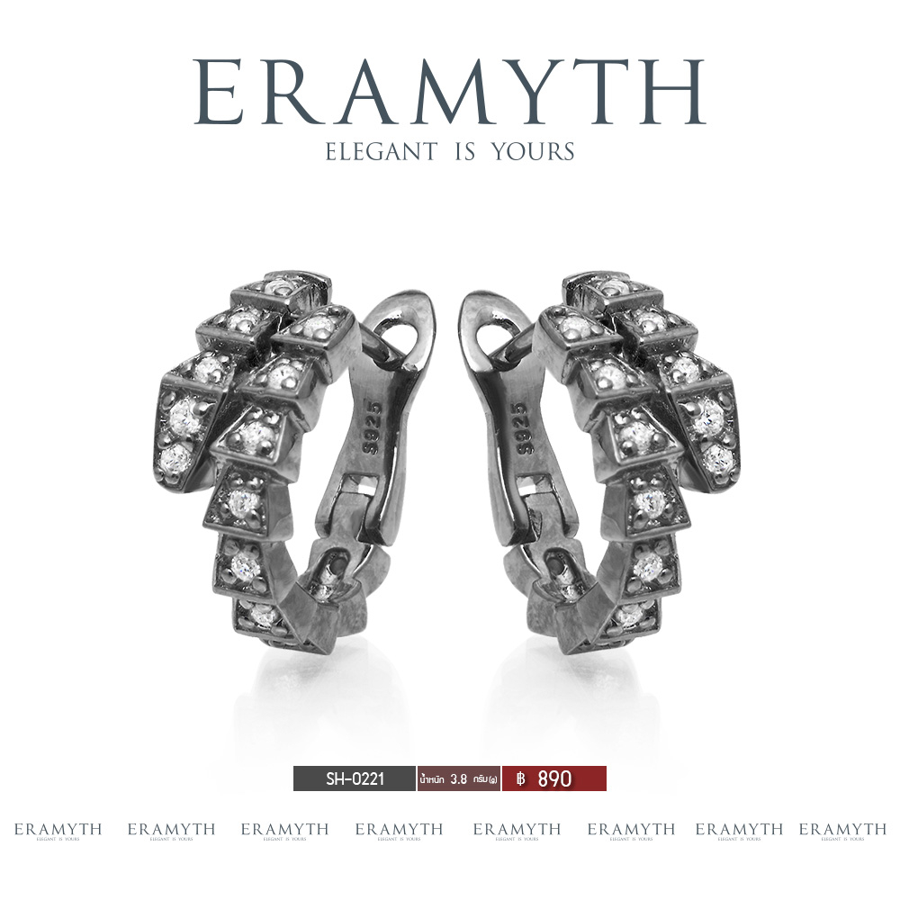 eramyth-jewelry-ต่างหูงู-เงินแท้-92-5-ฝังด้วยเพชรสวิสcz-em-0069-สินค้ามาตรฐานส่งออก-พร้อมส่ง