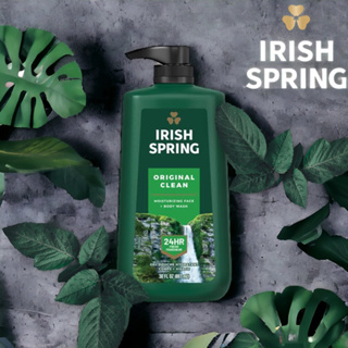 นำเข้า🇺🇸 ขนาดJumbo 30 ออนซ์ Irish Spring Body Wash With Pump, Original Clean, 32 Ounce ราคา 499.- บาท