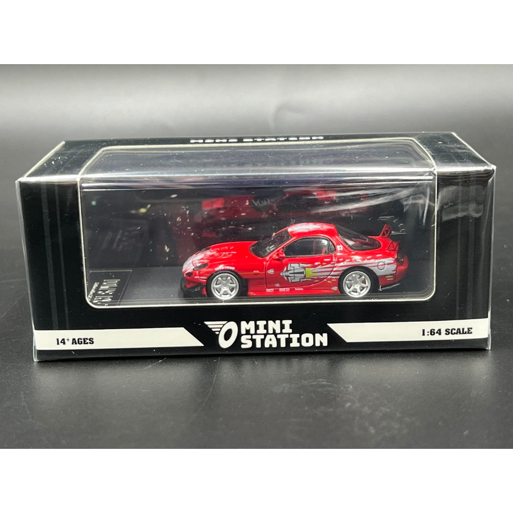 mini-station-1-64-limited-999pcs-doms-rx-7-red-fast-and-furious-livery