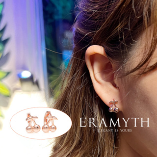 ✨Eramyth Jewelry✨ต่างหูห่วง เชอรี่ เงินแท้ 92.5 งานเงินเกลี้ยง EM-0068-P-12 สินค้ามาตรฐานส่งออก