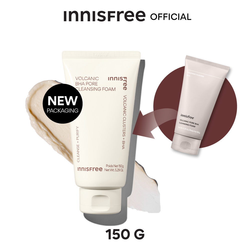 Innisfree volcanic pore BHA cleansing foam โฟมล้างหน้า โวคานิค ช่วยขจัด ...