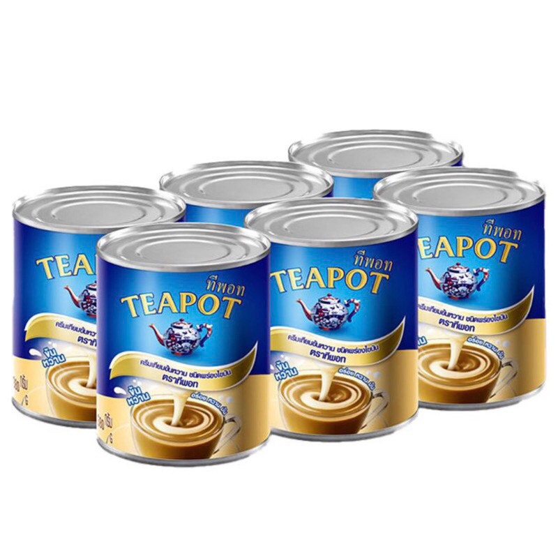 teapot-ทีพอท-ครีมเทียมข้นหวาน-380กรัม-x6-กระป๋อง