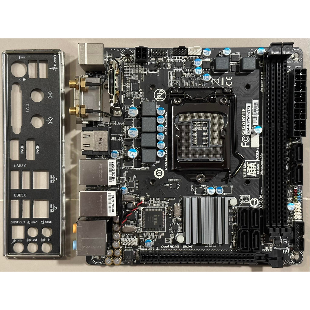 mainboard-เมนบอร์ด-1150-gigabyte-h97n-wifi-itx-gen4-ใช้งานปกติ