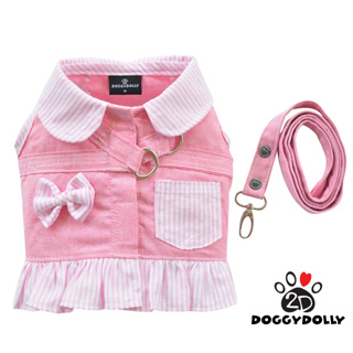 Pet cloths -Doggydolly เสื้อผ้าแฟชั่น  สัตว์เลี้ยง ชุดหมาแมว สายจูง รัดอก Body-Harness DCL179