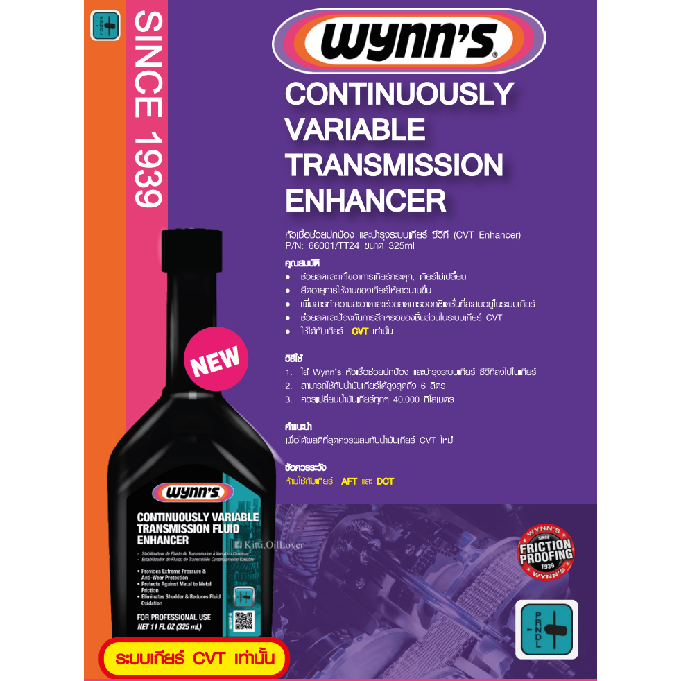 Wynn's CVT Transmission Fluid Enhancer Additive หัวเชื้อ น้ำยาบำรุง