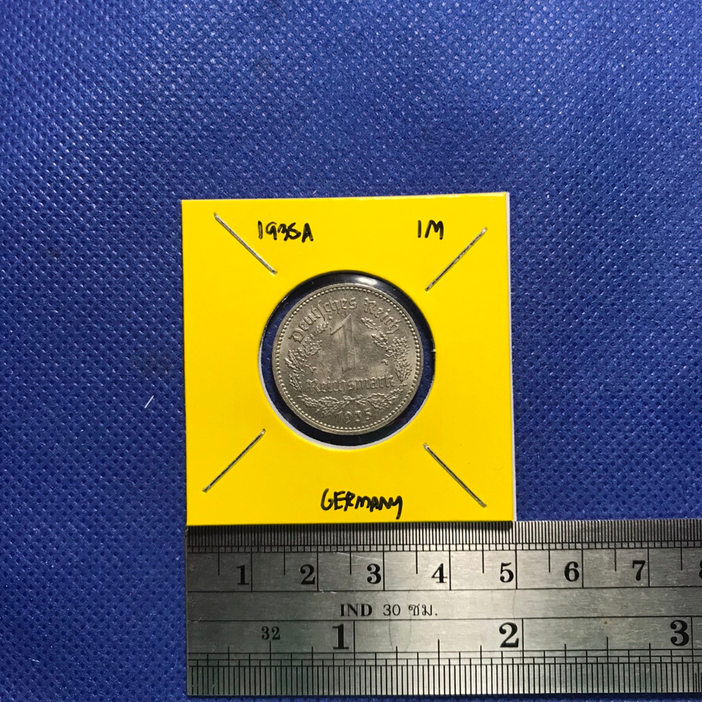no-61267-ปี1935a-germany-third-reich-เยอรมัน-นาซี-1-reichsmark-เหรียญสะสม-เหรียญต่างประเทศ-เหรียญเก่า-หายาก-ราคาถูก