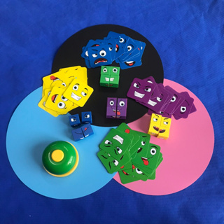 ของเด็กเล่น ชุดเกมส์แข่งขันต่อรูปบล็อกสี่เหลี่ยม 4 ลูก โดย ลูกบาศก์รูบิค บล็อกตัวต่อ ทรงสี่เหลี่ยมจัตุรัส