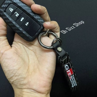 เคสรีโมท Toyota Cross GR Sport, CHR GR  ซิลิโคนลายเคฟล่าหุ้มรีโมทรถ สามารถถอดกุญแจรีโมทได้ (Kevlar Silicone Protective )