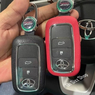 เคสรีโมทรถ New Toyota Yaris ATIV 2023  Veloz 2022 เคสหุ้มหนังคุณภาพดี สามารถดึงกุญแจในรีโมทได้ กันรอยใสปุ่มกด ใช้งานง่าย