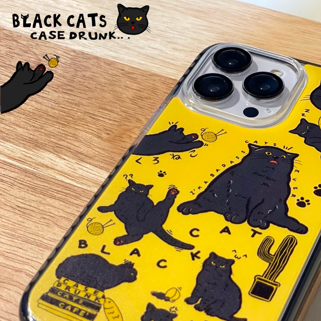 premium-impact-bumper-case-blackcat-เคสสำหรับไอโฟน-15promax-15pro-15-14promax-14pro-14-13promax-13pro-13-12pm-12-11