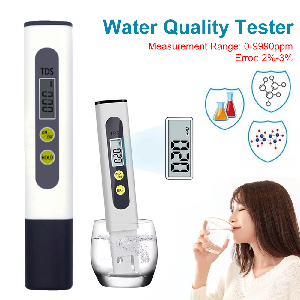 เครื่องทดสอบคุณภาพน้ำแบบพกพา-tds-meter-ที่ถูกต้อง-titanium-alloy-probe-0-9990ppm-ปากกาทดสอบน้ำสำหรับดื่มน้ำถังปลา