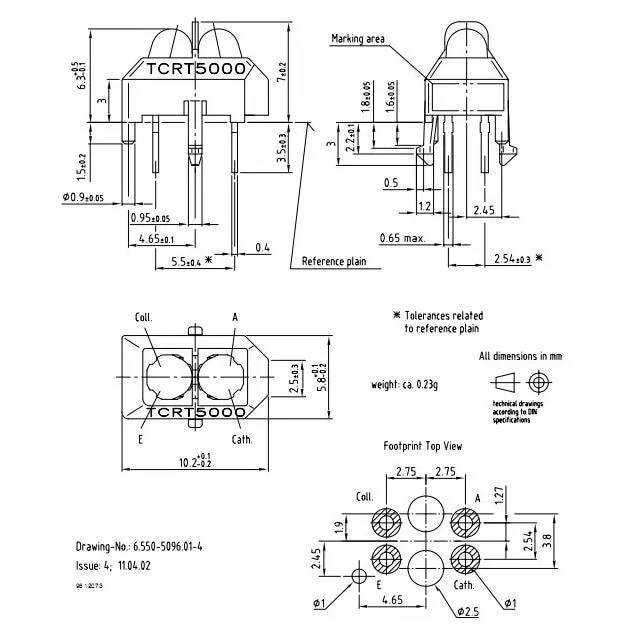 สวิตช์-เซนเซอร์-โฟโตอิเล็กทริก-สะท้อนแสง-infrared-optical-sensor-photoelectric-switch-ir-sensor-tcrt5000-1-ตัว