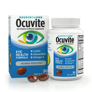 Ocuvite® Eye Health Formula Eye Vitamin &amp; Mineral Supplement with Lutein, Zeaxanthin อาหารเสริมบำรุงสายตา 30 เม็ด