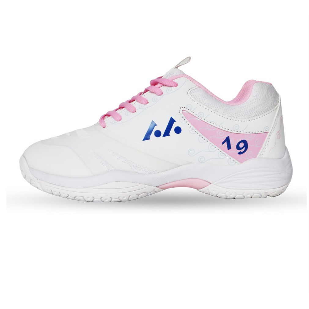 LEFUS BADMINTON SHOES-019 สีขาว/ชมพู | Shopee Thailand