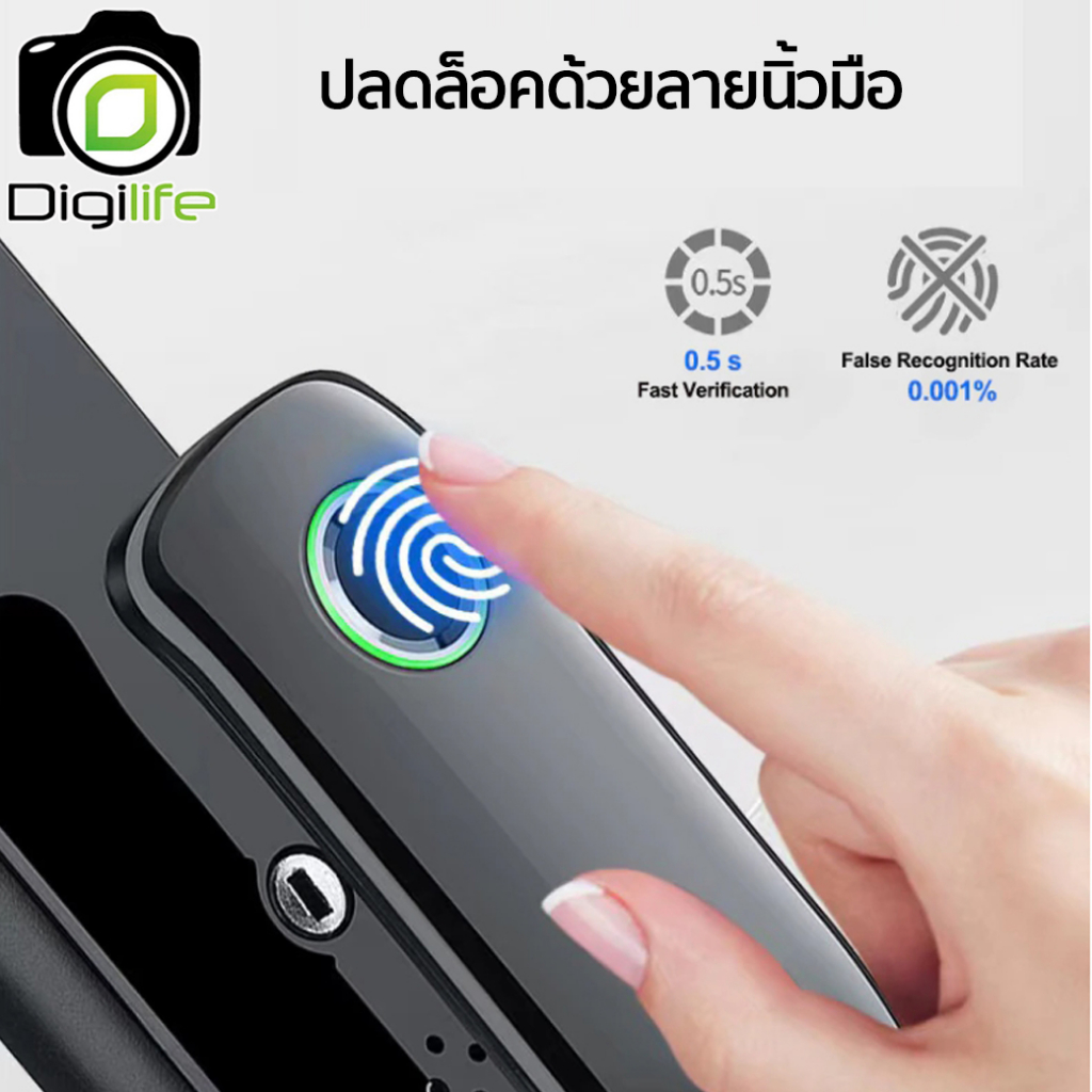 smart-lock-fm08-ล็อคประตูอัจฉริยะ-tuya-application-fingerprint-password-card-key-app-สแกนนิ้วมือ-รหัส-กุญแจ-แอพ