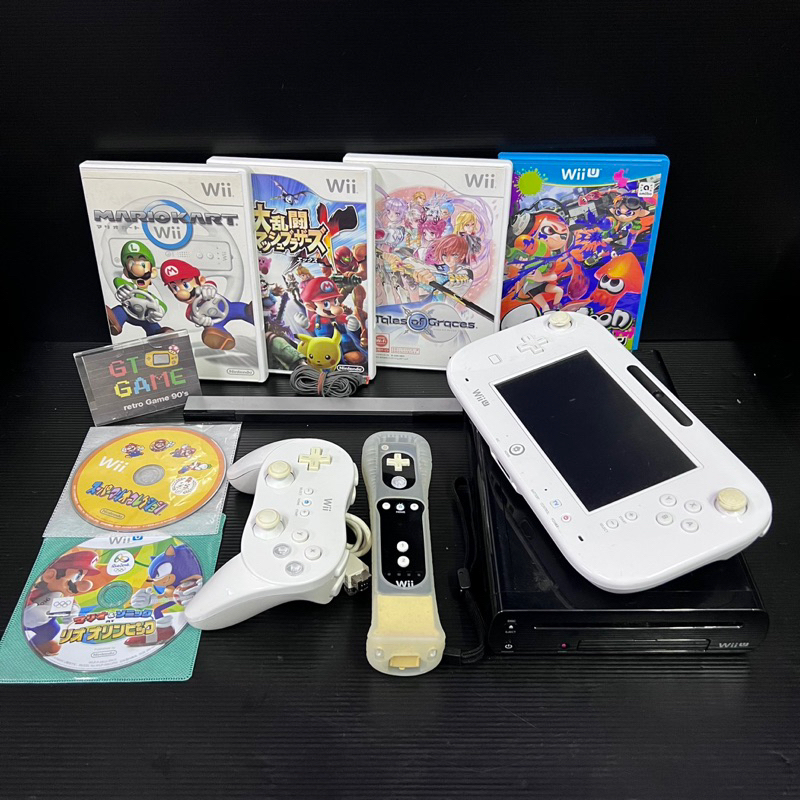 中古 wiiU32GB 本体他、ソフト、コントローラー付き （Wii U  