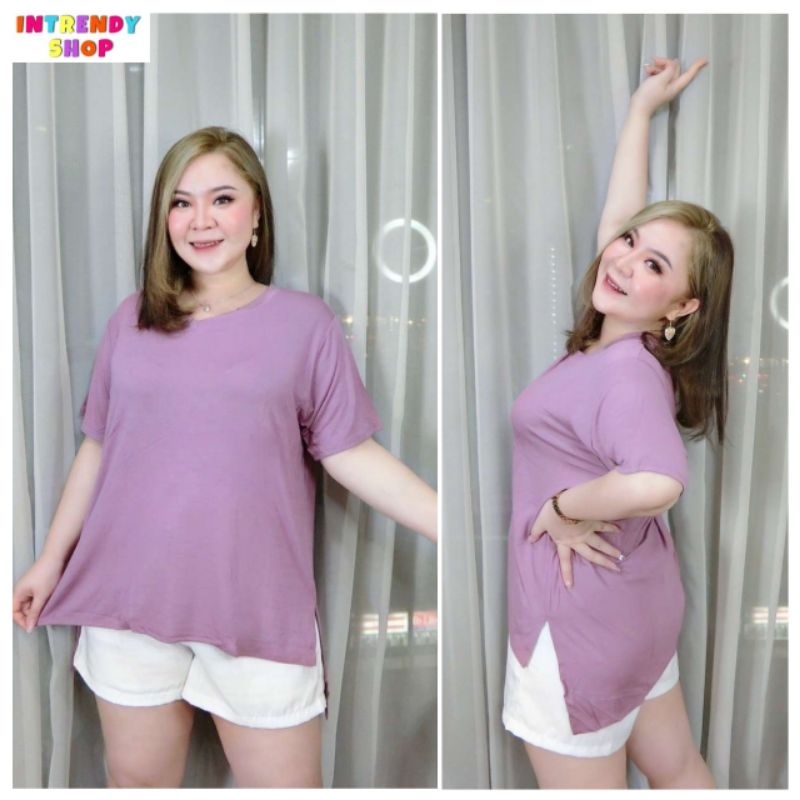 พร้อมส่ง-เสื้อยืดคอวีสาวอวบ-รุ่นหน้าสั้น-หลังยาว-size-xl-3xl-เป็นผ้าเรนอนเนื้อนิ่ม-ผ้าดี