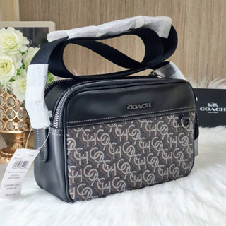 🎀(สด-ผ่อน) กระเป๋า 9 นิ้ว CF484 Graham Crossbody With Coach Monogram Print