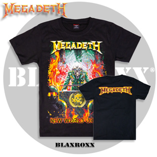 Blaxroxx เสื้อวง ลิขสิทธิ์แท้ Megadeth (MGD004-SUPERSOFT) ผ้า Supersoft cotton