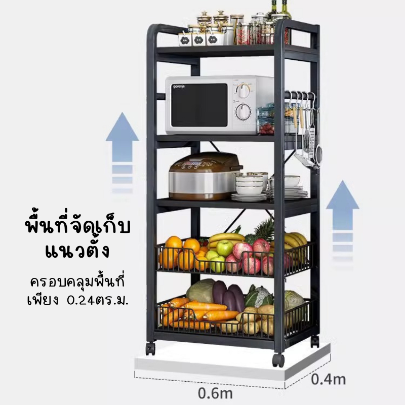 ชั้นวางของในครัว-kitchen-storage-rack-อุปกรณ์จัดเก็บสิ่งของอเนกประสงค์-หมุนได้-360องศา-พร้อมส่งในไทย