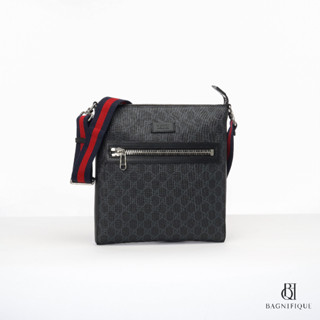 NEW GUCCI MESSENGER 27 BLACK GG MONOGRAM SHW