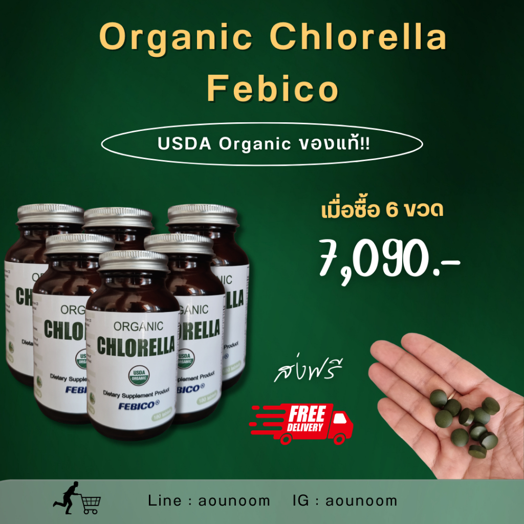 ออร์แกนิก-คลอเรลล่า-เฟบิโก้-organic-chlorella-6-ขวด