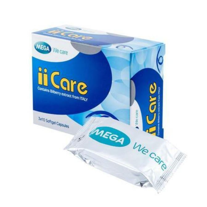 mega-we-care-ii-care-เมก้า-ไอไอแคร์-บำรุงสายตาด้วยสารสกัดบิลเบอร์รี่-1-กล่อง-30-แคปซูล