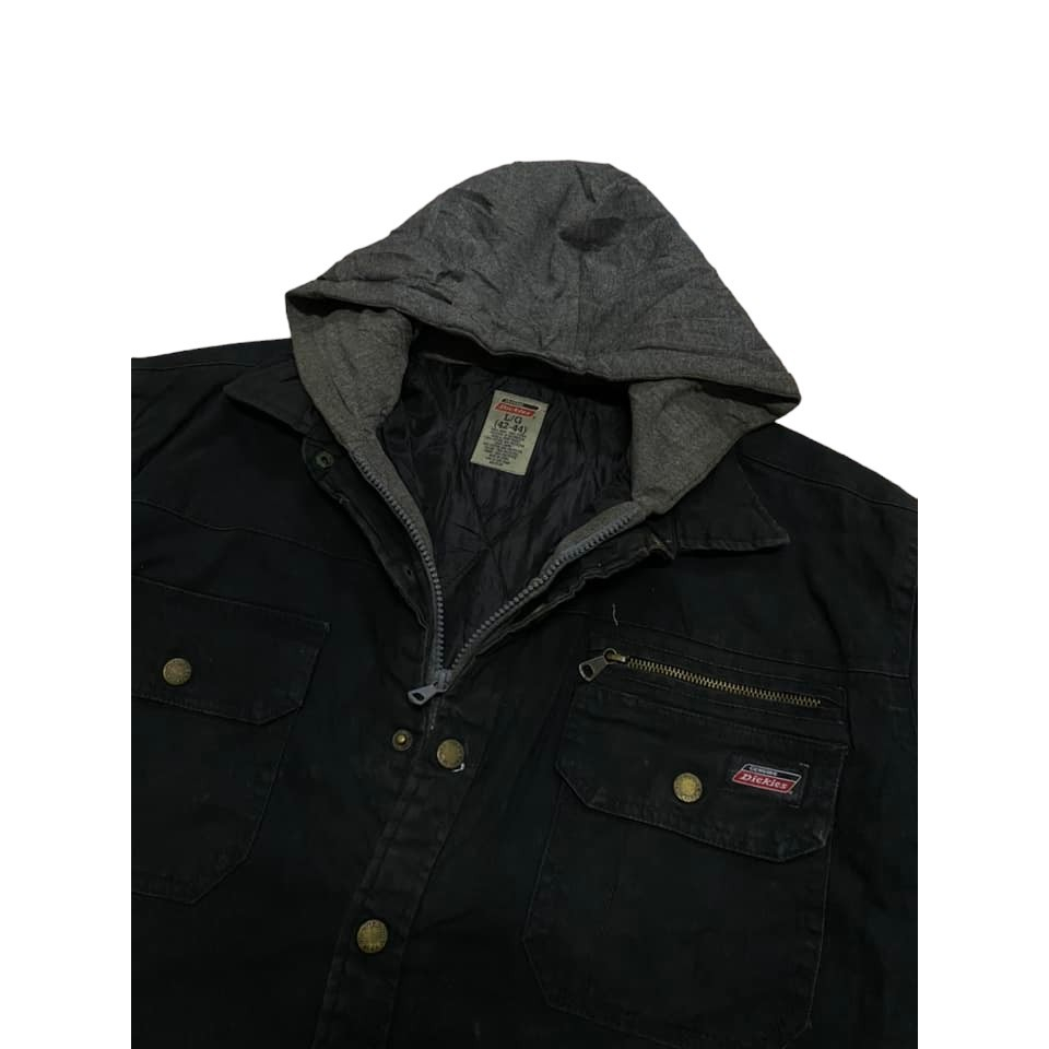 dickies-hooded-jacket-มือสอง-งานผ้าหนาสีดำเฟดเล็กน้อย
