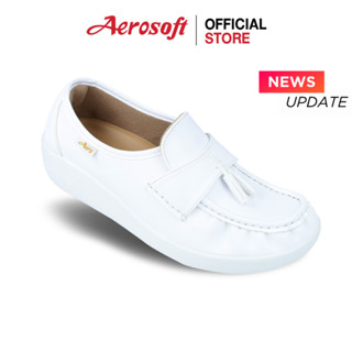 ราคาและรีวิวAerosoft (แอโร่ซอฟ) รองเท้าคัชชูเพื่อสุขภาพ รุ่น NW9091 สีขาว(New)