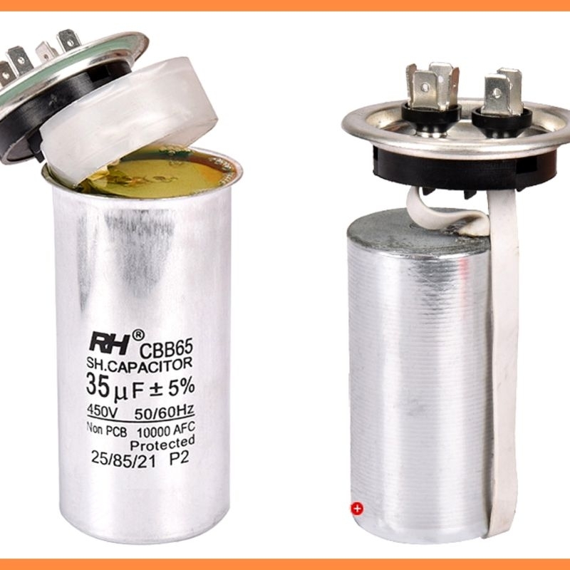 Condensateur CBB65 450V Pour Climatiseur - Choix De Capacité De 20 à 60 µF - Métallisé Polypropylène