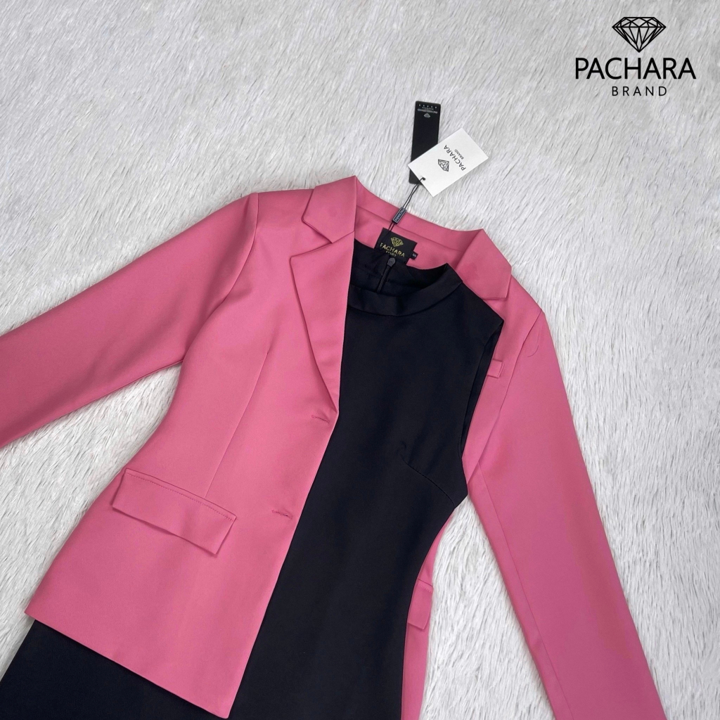pachara-เซ็ต-2-ชิ้น-เสื้อสูทแขนยาวสีชมพู-รบกวนเช็คสต๊อกก่อนกดสั่งซื้อ