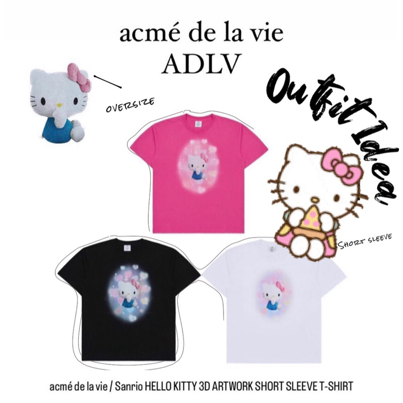 เปิดตี้-ราคาเดือดมากก-ค่ะ-ของแท้-ถูกกไปอีกจ้าา-รีบเลย-acm-de-la-vie-x-hello-kitty-short-sleeve