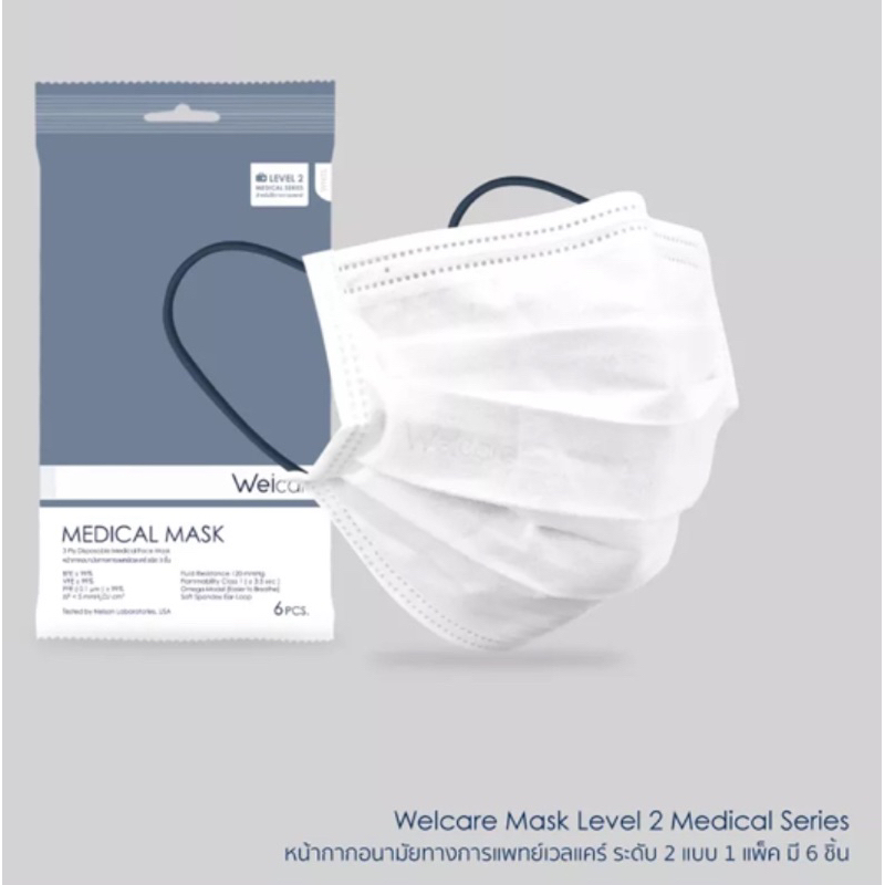 Welcare Mask Level 2 Medical Series หน้ากากอนามัยทางการแพทย์เวลแคร์ ...