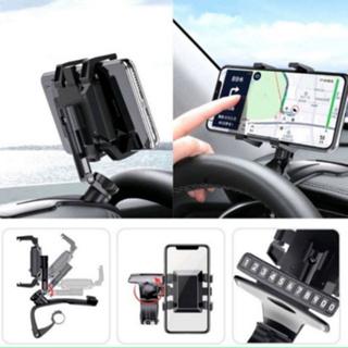สินค้า ที่วางโทรศัพท์ในรถยนต์>ที่ยึดมือถือในรถ Universal Car Phone Holder Clip Dashboard Mount Clamp Stand for GPS