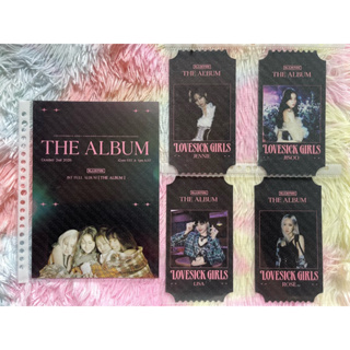 Blackpink the album broadcast attendance card + ticket set group lisa jisoo jennie rosé