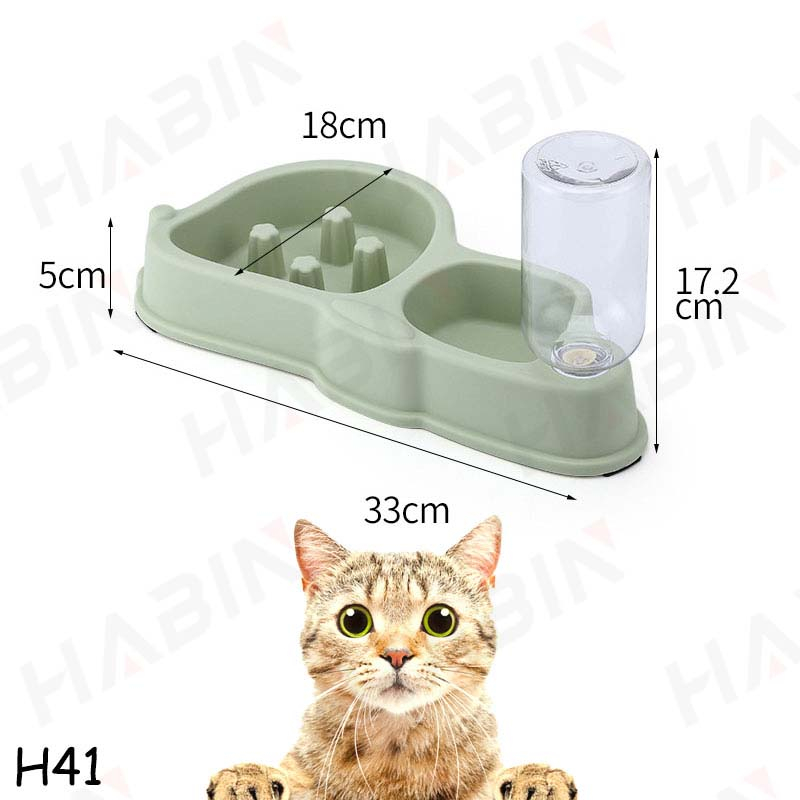 h41-ชามอาหารสัตว์เลี้ยง-ชามอาหารพร้อมที่ให้น้ำอัตโนมัติ-ชามอาหารหมา-ชามอาหารแมว-ชามน้ำอัตโนมัติ-พร้อมส่ง
