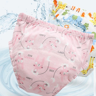 🎀กางเกงเลิกเพิส🎀 S/M/L กางเกงผ้าอ้อม ซักใส่ซ้ำได้ baby learning pants ใส่นุ่มสบาย