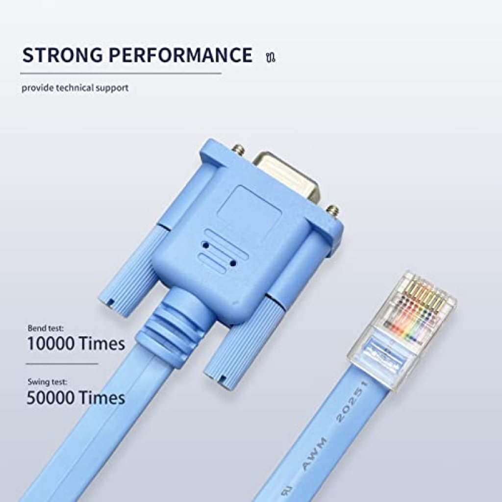 RJ-45 to DB-9 Rollover Console Cable,DB9 to RJ45 Console Cable Cisco ...
