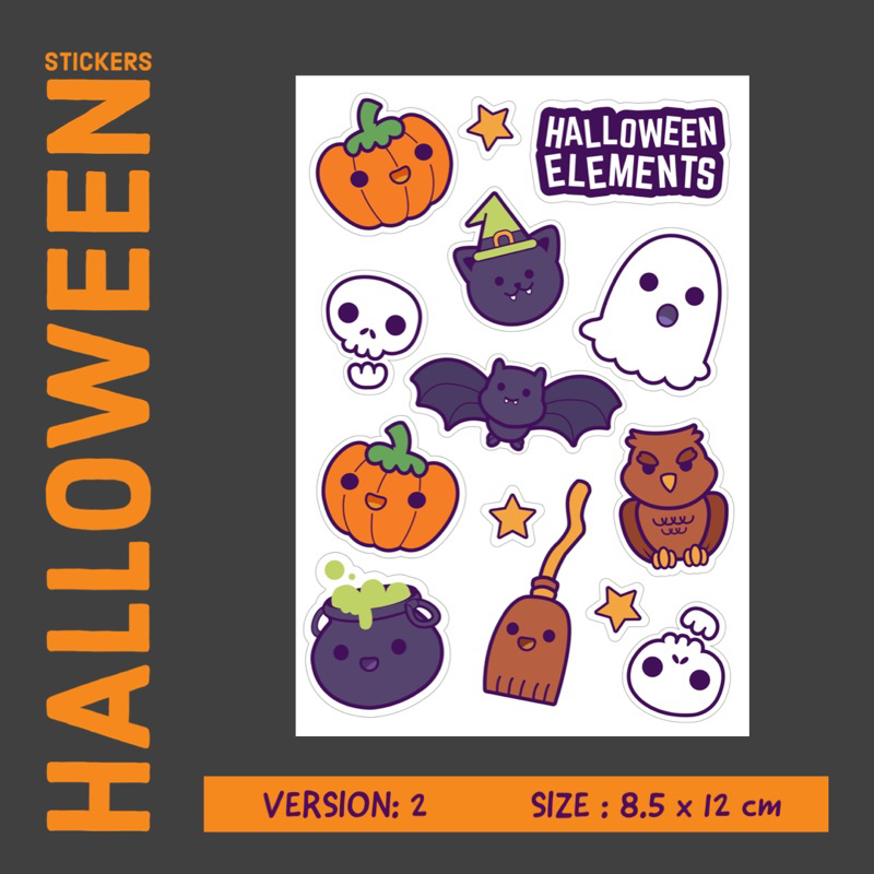 สติ๊กเกอร์ฮาโลวีน, Halloween stickers น่ารัก | Shopee Thailand