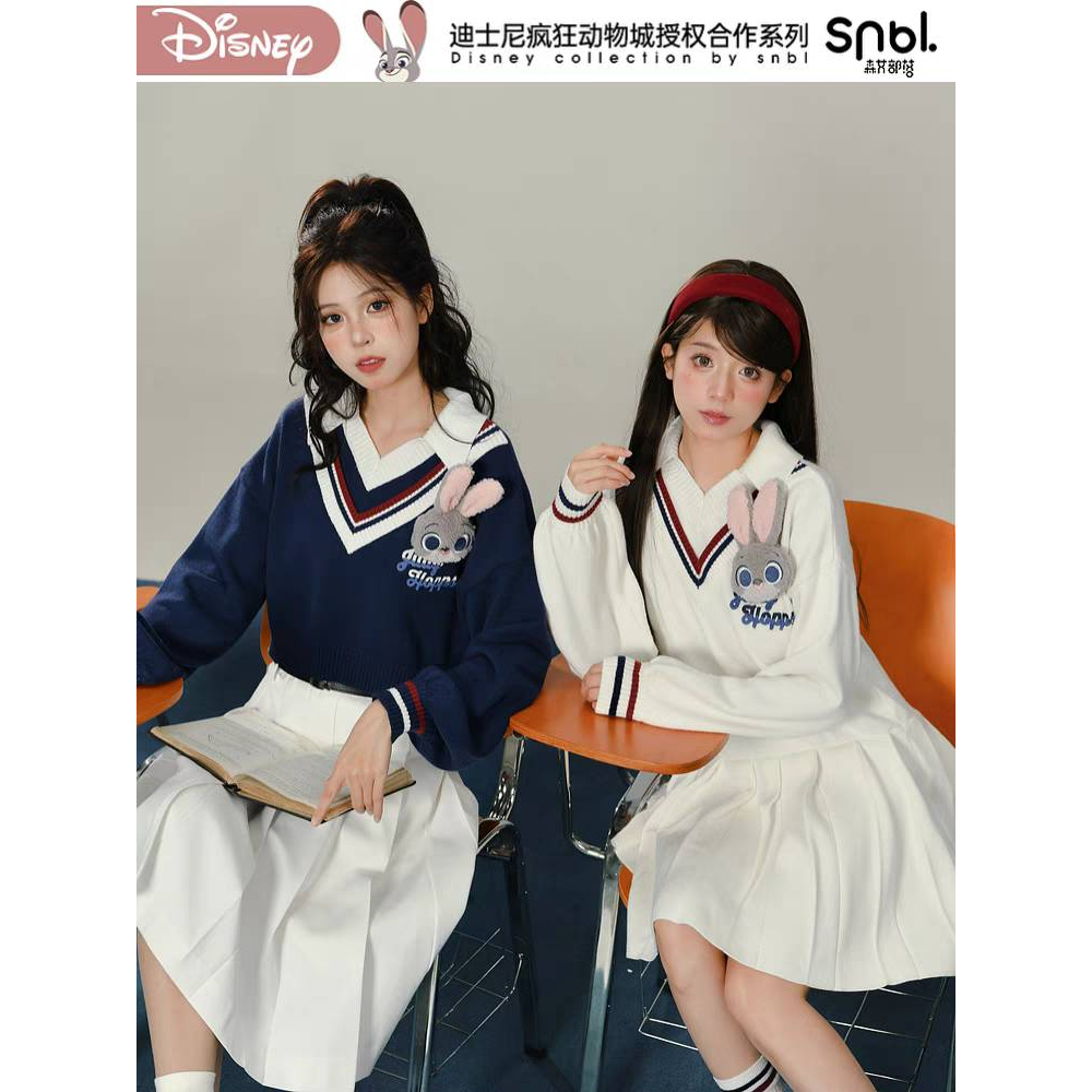 Snbl x Disney เสื้อไหมพรม ชุดเดรส และกระโปรง Zootopia จูดี้ Shopee