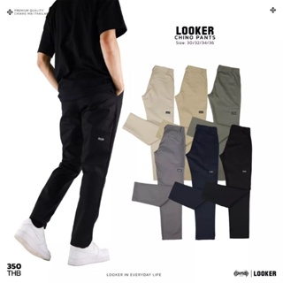 LOOKER- กางเกงChino ทรงกระบอกตรง กางเกง 5 กระเป๋า เนื้อผ้าหนา ทรงสวย ใส่สบาย รุ่ยยอดนิยม