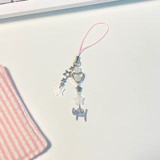 ✿ Phone Charm น้องแมวสายสีชมพูพร้อมส่ง ✿