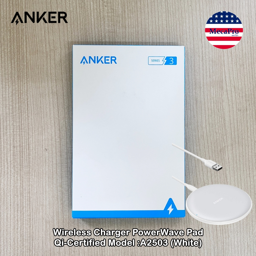 Anker® Wireless Charger PowerWave Pad QiCertified A2503 แท่นชาร์จไร้