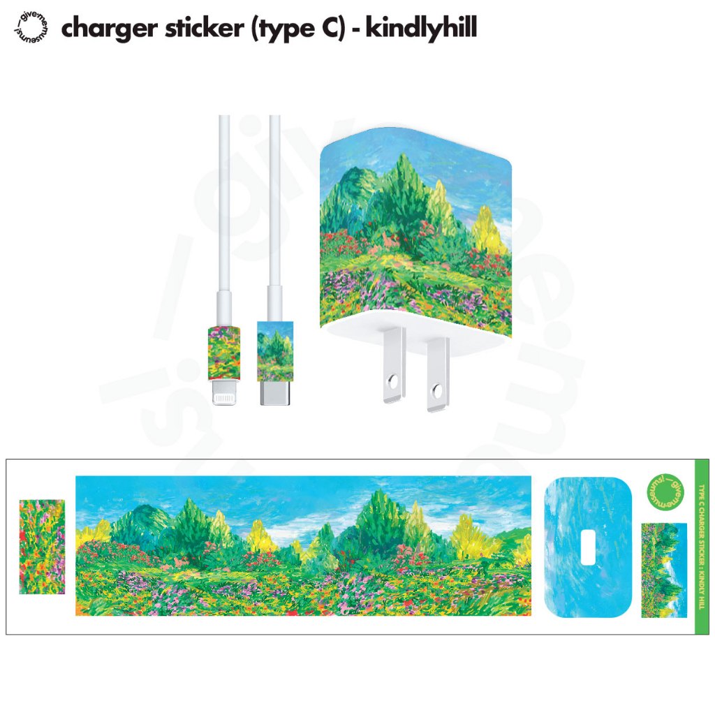 สติกเกอร์ติดหัวชาร์จ กันน้ำ charger sticker มีหลายลายให้เลือก สีสันสดใส ...